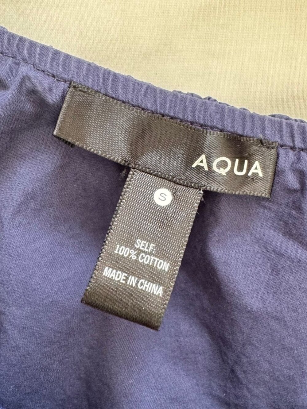 COPY Aqua | One Shoulder Ruffle Embroidered Cotton Top Size S - Picture 9 of 9